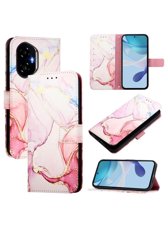 S-TOP Case For Honor 300 PT003 Marble Pattern Flip Leather Phone Case - Image 1