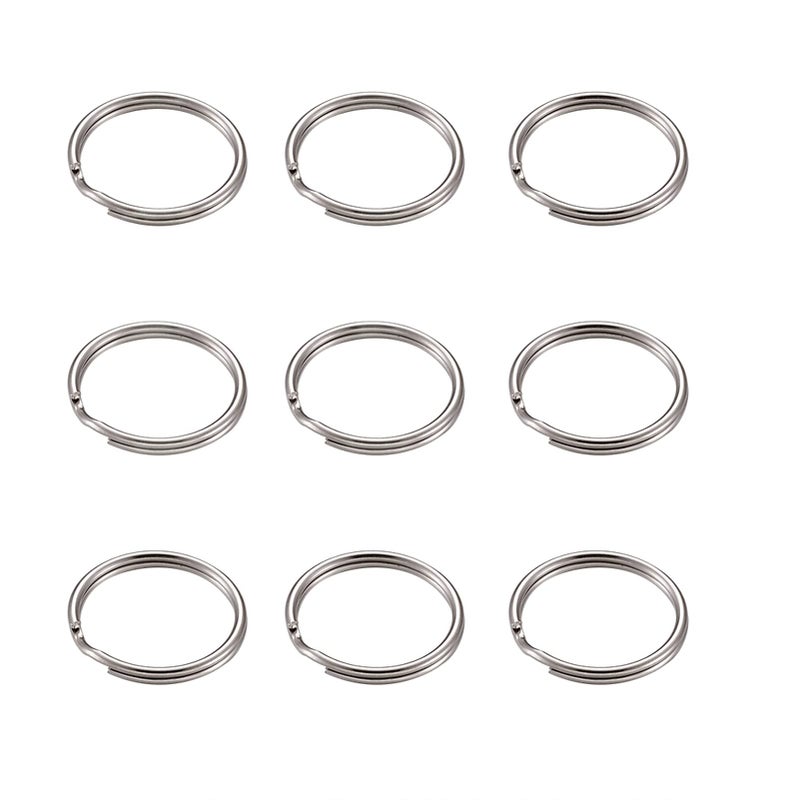 Craftdady 1000Pcs Round Split Key Ring Connectors 20mm Double Loops Metal Flat Key Chain Rings for Jewelry Making Car Home Key Organization
