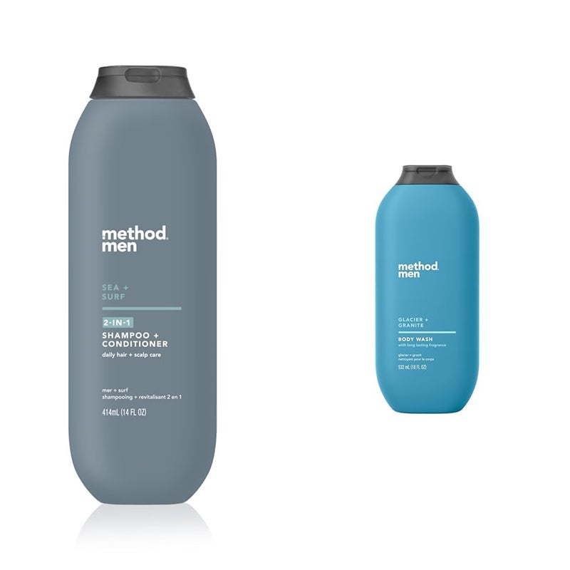 Method Men 2in1 Shampoo and Conditioner 14 fl oz Body Wash 18 fl oz Bundle