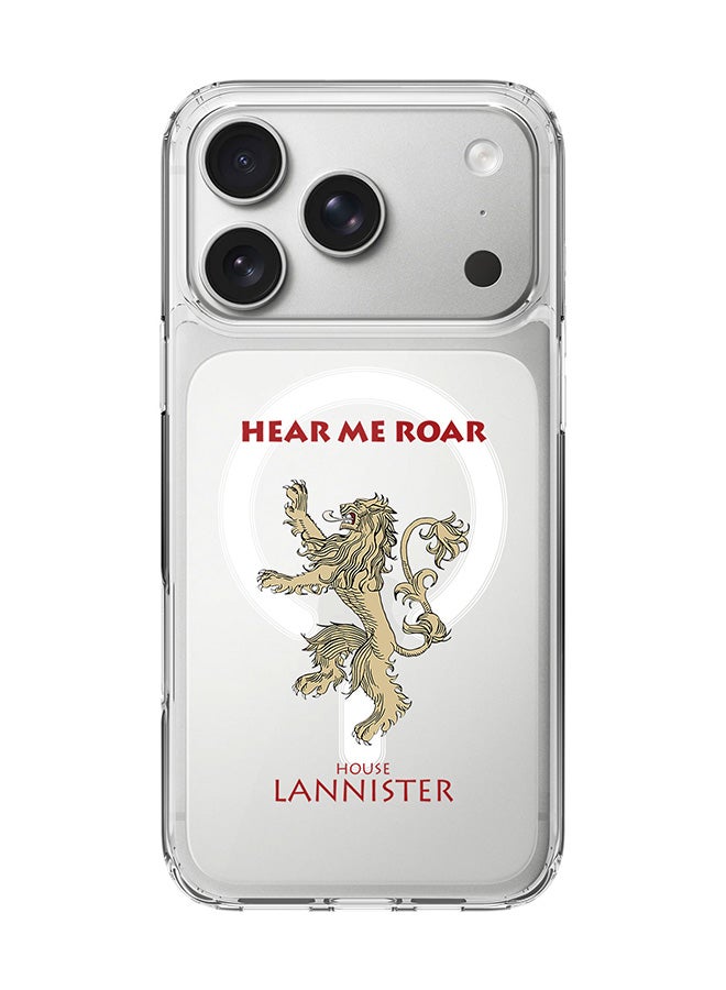 Stylizedd Classic Clear MagSafe Case for iPhone 17 Pro , Hybrid Soft Case Flexible Edges Anti Drop TPU PC Gel Thin Transparent Cover [ Designed for iPhone 17 Pro ] - GOT House Lannister
