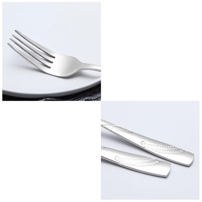 Nicesh 16-Piece Stainless Steel Dinner Forks  8.19-Inch Kitchen Silverware Dinner Forks - Image 3