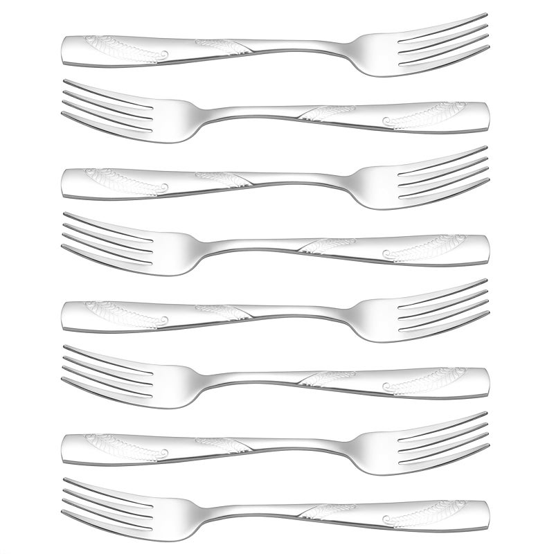 Nicesh 16-Piece Stainless Steel Dinner Forks  8.19-Inch Kitchen Silverware Dinner Forks - Image 1