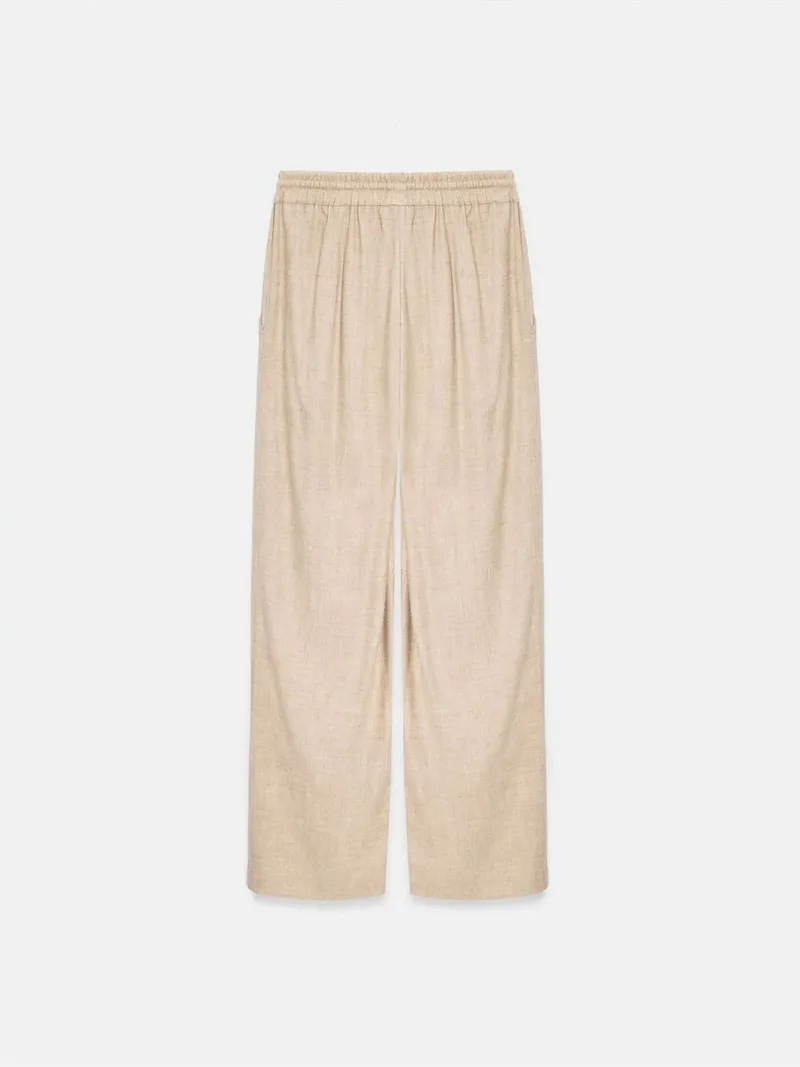 ديلفين Dilvin Women’s Wide-Leg Woven Trousers With Drawstring Waist
