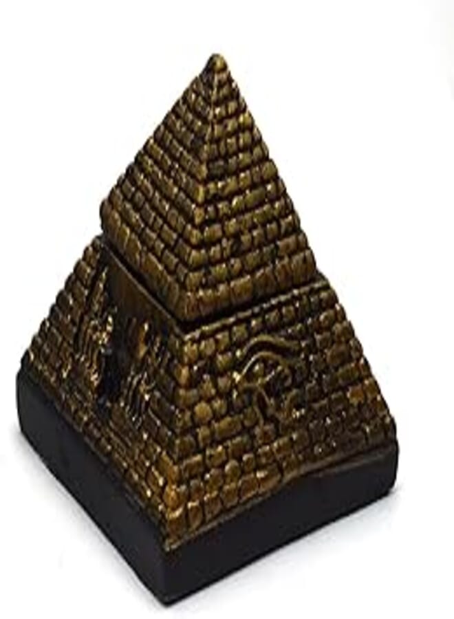 immatgar pharaonic Egyptian Pyramid Statue Egyptian souvenirs gifts - Inspired Gift from Egypt (Light Black - 7.5 CM Tall)
