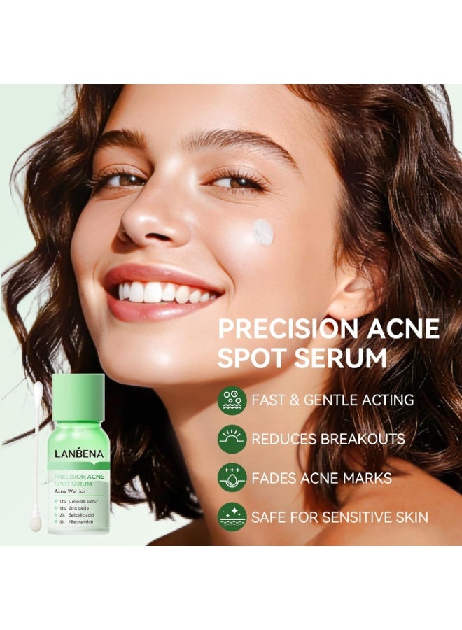 LANBENA Precision Acne Spot Serum 12ml Acne Drying Lotion Overnight Pimple Treatment with Salicylic Acid Niacinamide and Zinc Oxide - Image 5
