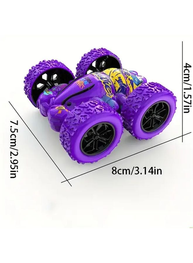 Yellow Double Sided Rolling Toy Cars Durable ABS Weatherproof Manual Operation Gift - Image 3