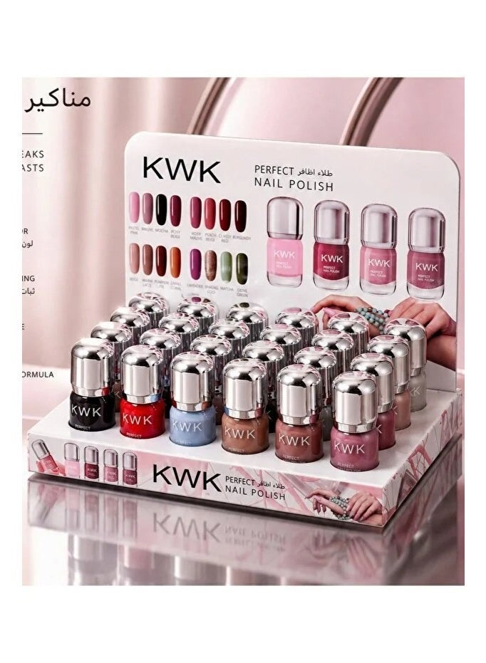 KWK Nail Polish - 24 Colors Irresistible Colors... and Lasting Shine - Image 3