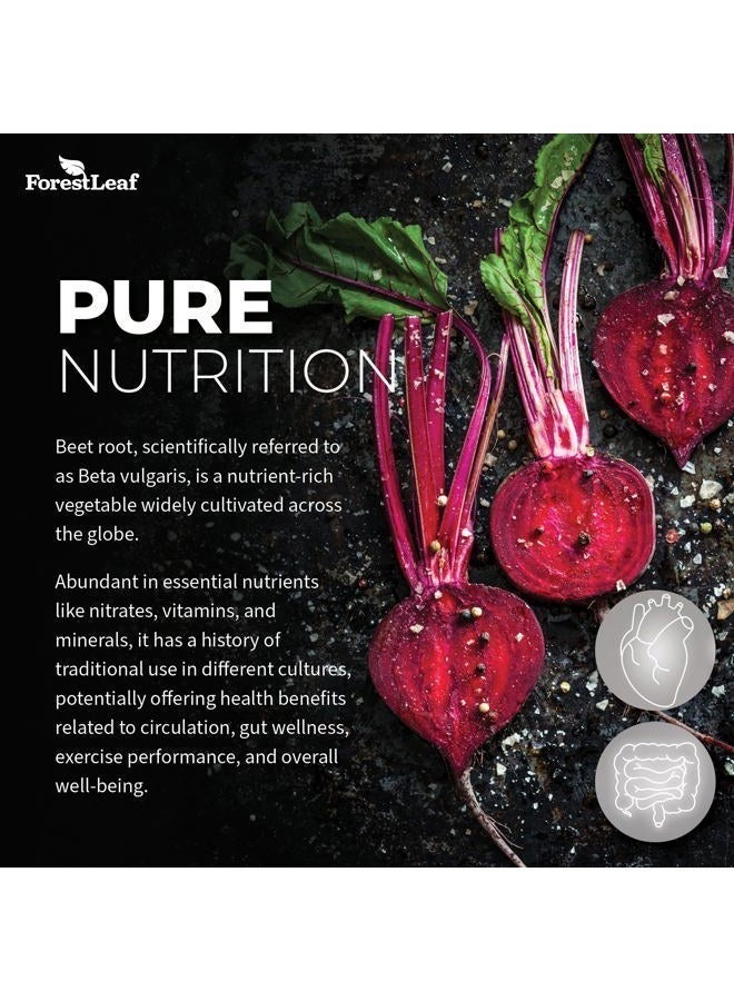 ForestLeaf مركب جذر الشمندر مع الزنجبيل وبذور العنب، 1000 ملغ لكل حصة، عضوي معتمد - 120 كبسولة - Image 4