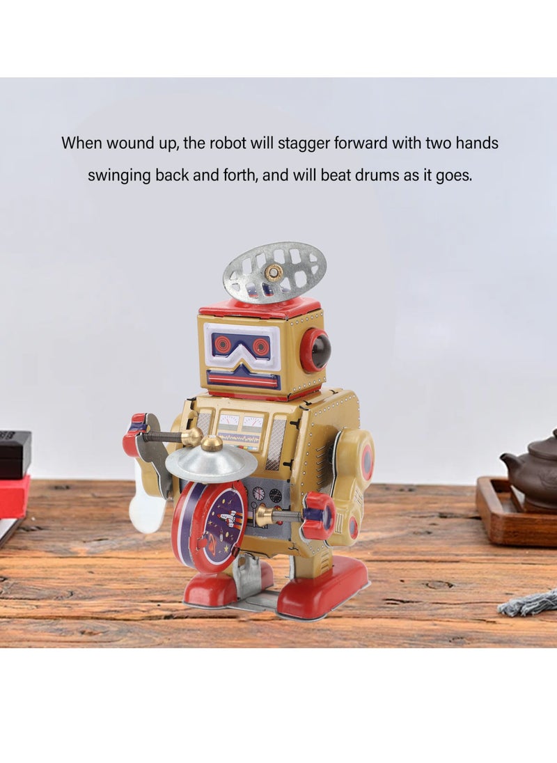 Velaurs - Clockwork Robot Toy Handmade Exquisite Retro Clockwork Interesting Old-fashioned Iron Clockwork Toy - Image 1
