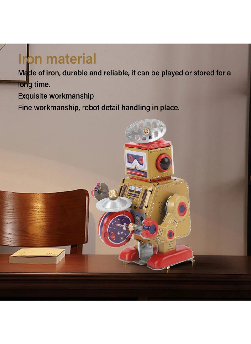 Velaurs - Clockwork Robot Toy Handmade Exquisite Retro Clockwork Interesting Old-fashioned Iron Clockwork Toy - Image 1