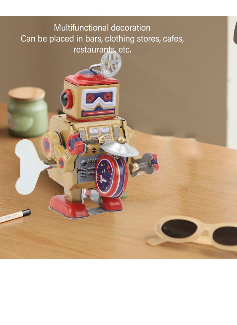 Velaurs - Clockwork Robot Toy Handmade Exquisite Retro Clockwork Interesting Old-fashioned Iron Clockwork Toy - Image 1