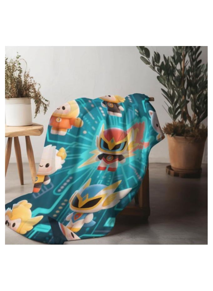 general Children's or student cartoon flannel thin blanket (warm and comfortable, suitable for sleep, games) 100cm*150cm - Image 1