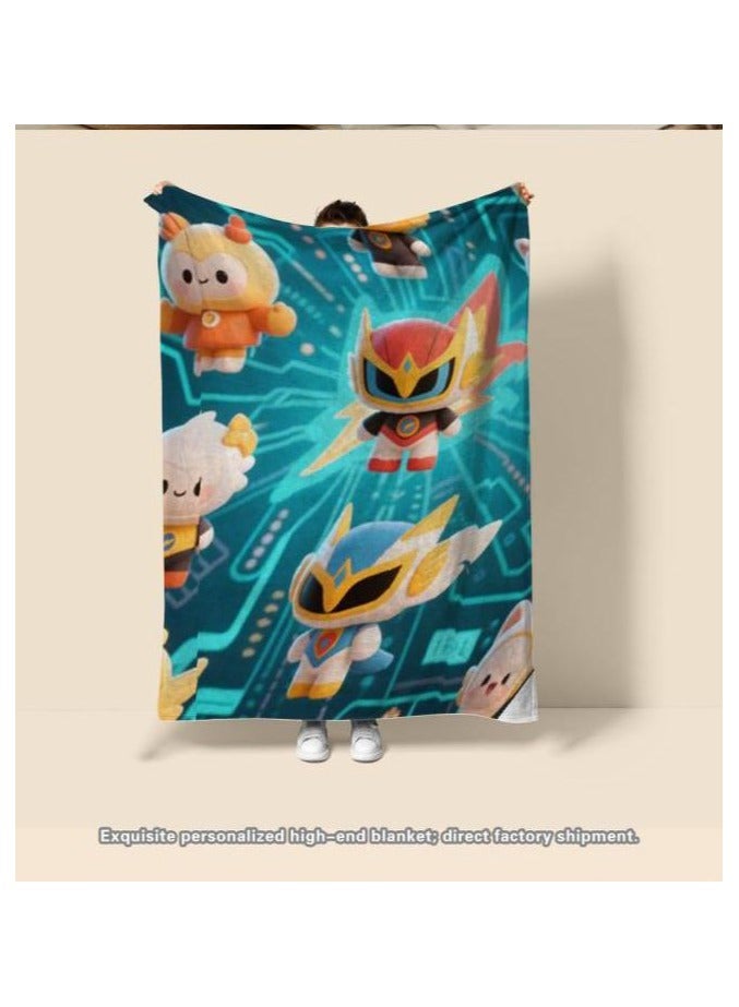 general Children's or student cartoon flannel thin blanket (warm and comfortable, suitable for sleep, games) 100cm*150cm - Image 4