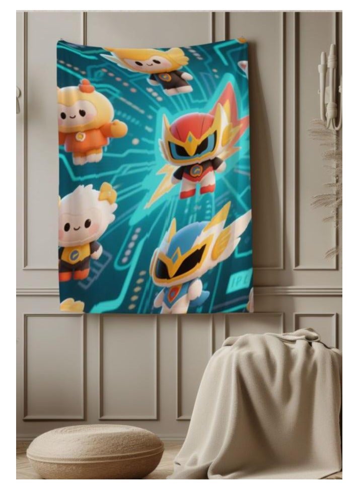 general Children's or student cartoon flannel thin blanket (warm and comfortable, suitable for sleep, games) 100cm*150cm - Image 5