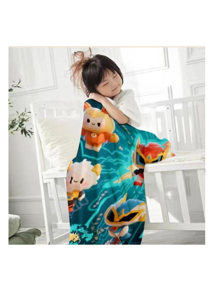 general Children's or student cartoon flannel thin blanket (warm and comfortable, suitable for sleep, games) 100cm*150cm - Image 3