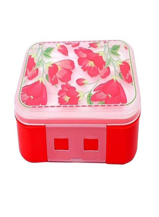 Param Folding Lunch Box for Kids and Adults, Leak Proof Lunch Containers with 3 Compartments (red) - Image 3