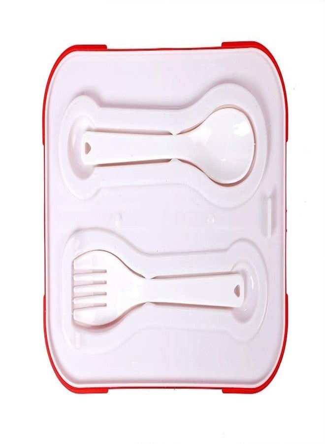 Param Folding Lunch Box for Kids and Adults, Leak Proof Lunch Containers with 3 Compartments (red) - Image 5