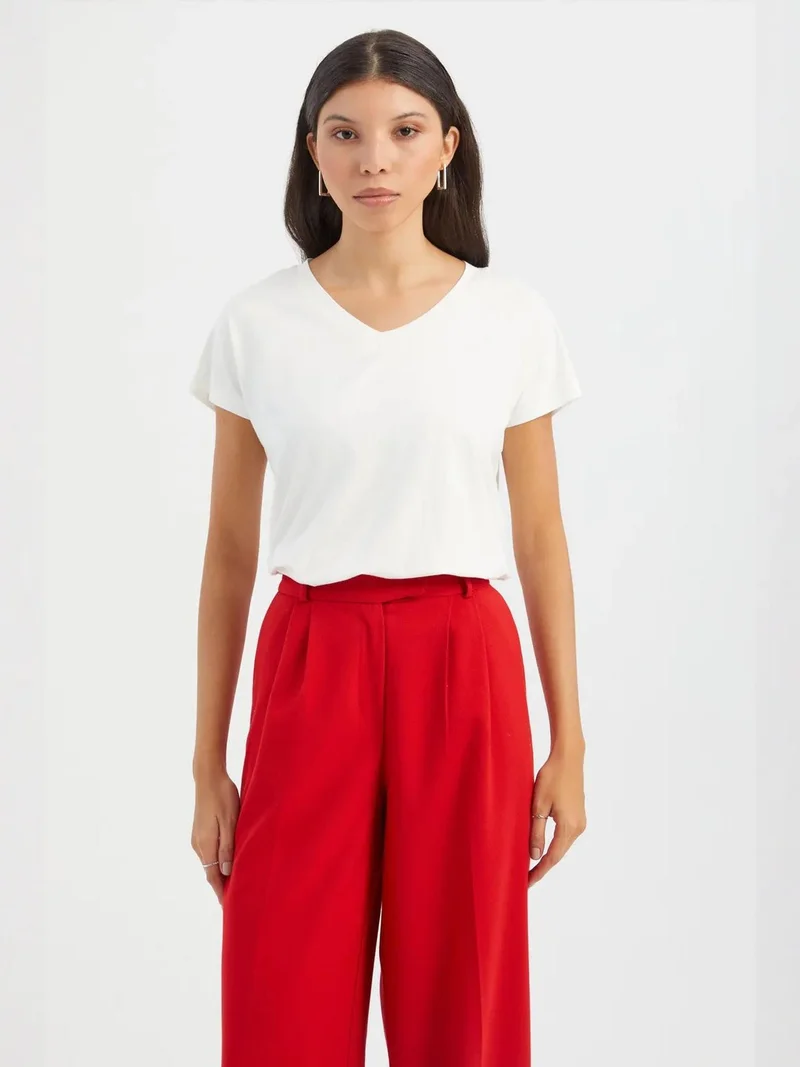 زوبعة تيشيرت بياقة مستديرة مريح