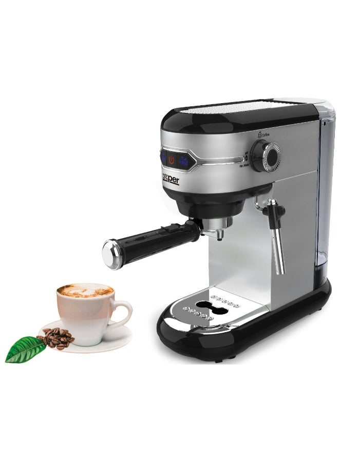 XPER Xper Espresso Maker 1450W, 15 bar, with steam pressure, Steel, XPC-600 - Image 3
