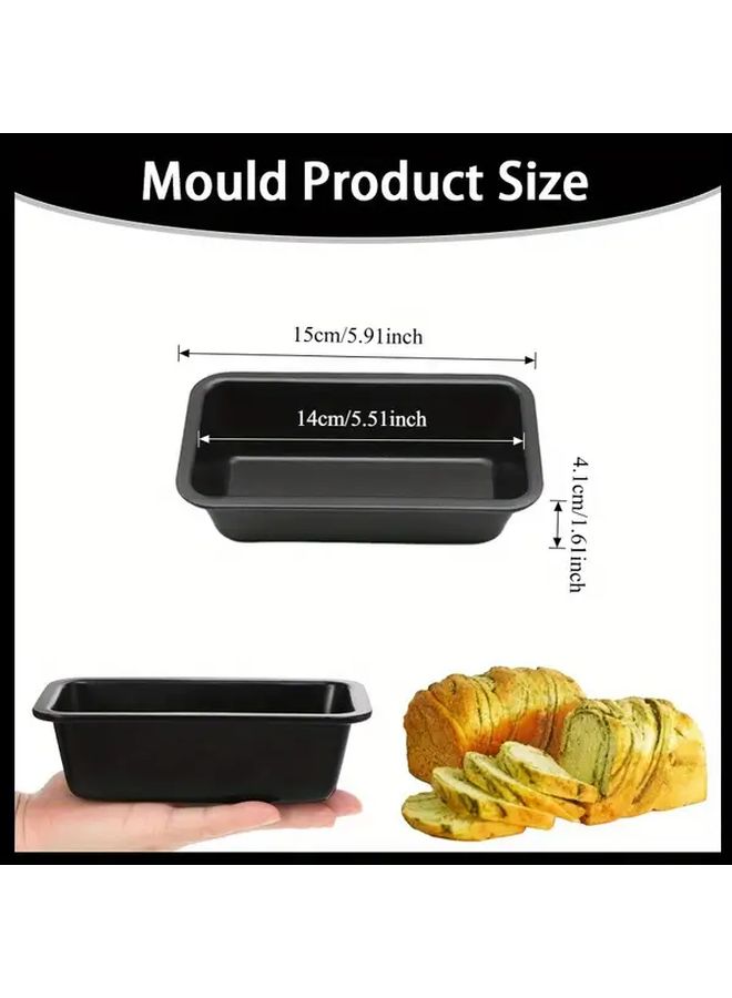 3pcs 6 Inch Non Stick Toast Mold Mini Bread Pan For Baking - Image 3