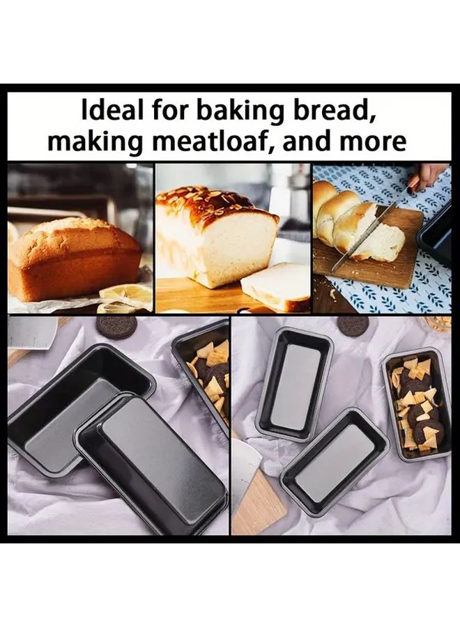 3pcs 6 Inch Non Stick Toast Mold Mini Bread Pan For Baking - Image 4