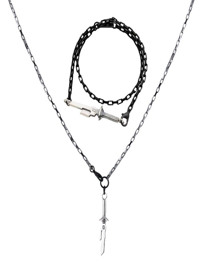 AITUNAN Toji Fushiguro Necklace Inverted Spear of Heaven Necklace Earrings Bracelet Anime JJK Costume Jewelry (Style2) - Image 1