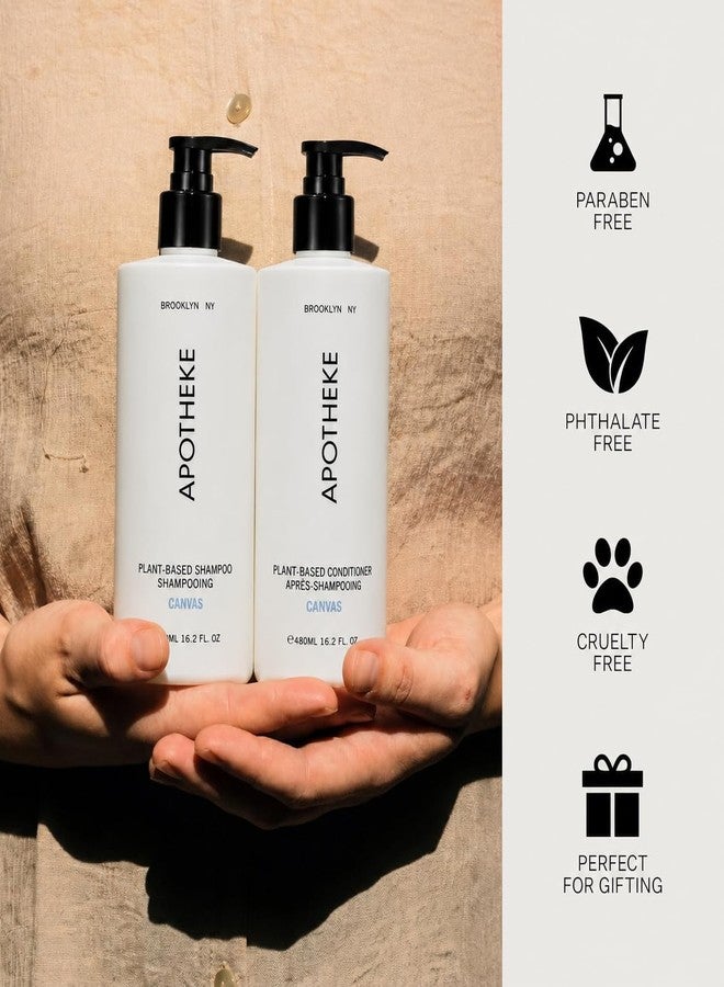 Apotheke Canvas Plant-Based Shampoo and Conditioner Set, Naturally KIND Formulation, Enriched with Organic Aloe, Chamomile, Coconut and Jojoba Oils, 16.2 Fl Oz Each - Image 4