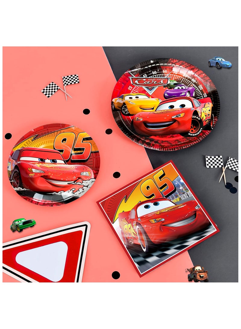 FRUITFUL PARTY Cars Birthday Party Decorations for 10 Guests, 116pcs Cars Birthday Disposable Party Tableware Set Cars Balloons Banner Lightning Mcqueen Birthday Supplies - Image 4