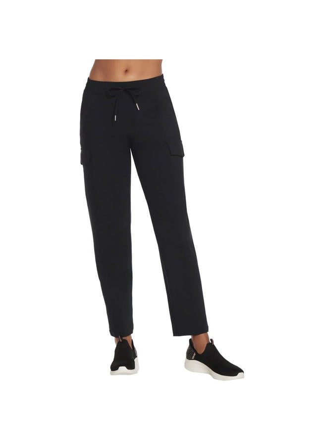 SKECHERS Womens Cargo Pull On Casual Trousers,Black,M - Image 1