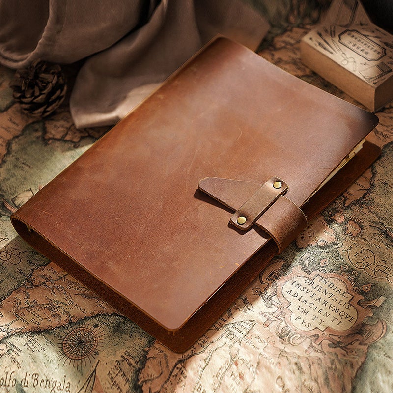 A5 Retro Loose-Leaf Notebook A6 Diary Office Business Handmade European-Style A7 Notepad Leather Notebook Planner - Image 2