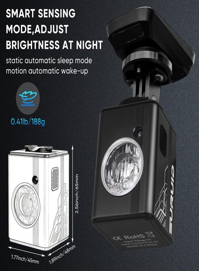 Suruid 2500 Lumens Light Auto-Sensing Bike Lights for Night Riding, Super Bright Aluminum IPX6 Waterproof Bike Headlight, 6Mode Bicycle Light, Tool-Free, Bike Headlight for Mountain Road Bike - Image 3