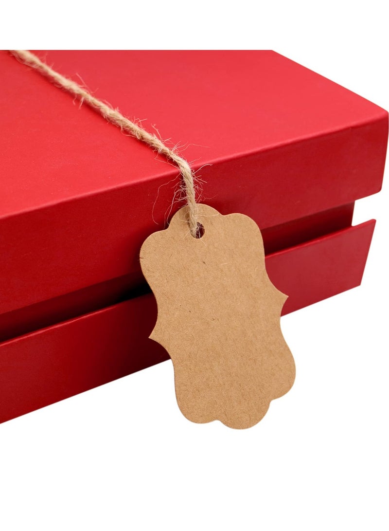 Excefore 200Pcs Kraft Paper Gift Tags, Double Sided Blank Gift Tags, Brown Hang Tags, Suitable for Wedding, Birthday, Holiday, Party Favor (2.75" x 2") - Image 5