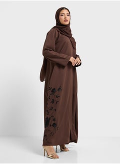 Embroidered V-Neck Abaya - pzsku/Z9B4FF822EF8ECA135800Z/45/_/1737356650/fe72bbba-2042-4038-b26a-9957cc4be126