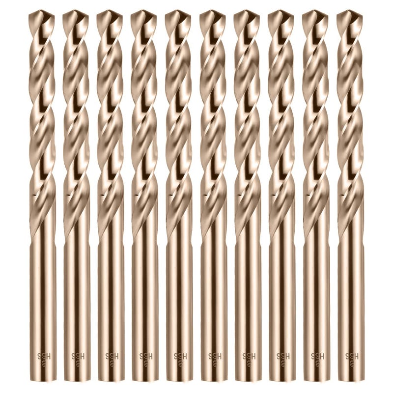 NewShark Cobalt Drill Bit Set  M35 Twist Hss Drill Bits Straight Shank  2Mm High Speed Steel Drill Bits For Drilling In Hard Metal  Stainless Steel  Cast Iron (8Mm) - Image 1