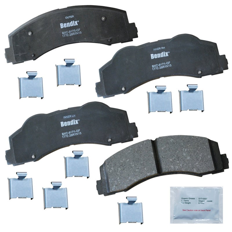 Bendix Priority1 CFC1770 Ceramic Front Brake Pads for Ford Expedition 2017-2010, F-150 2017-2010, Lobo 2020-2009, Lincoln Mark LT 2014-2010, Navigator 2017-2010 - Image 4