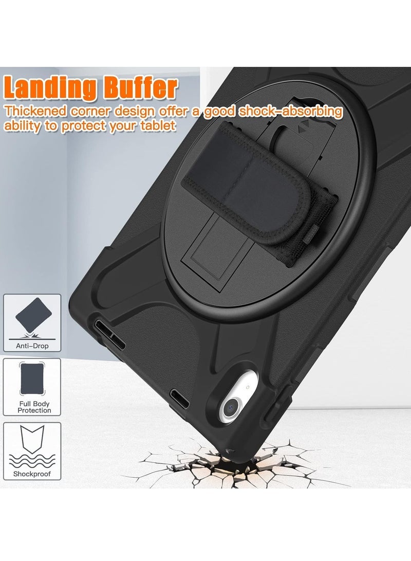 ELTRAZONE iPad 11th Gen (2025) / iPad 10th Gen (2022) Rugged 360° Rotating Shockproof Case – Heavy Duty Defender Cover with Kickstand  Built-in Pencil Holder – Black - Image 3