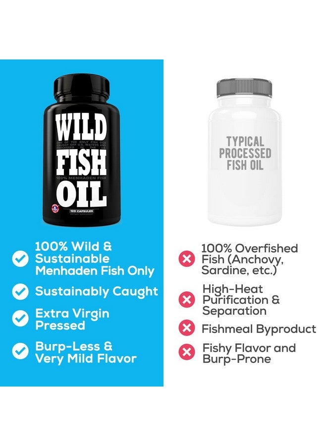 Wild Foods Wild Fish Oil Omega 3 Supplement ; Dpa Dha & Epa Wild Menhaden Caught U.S. Processed ; Nongmo & Gluten Free Health Supplements ; Nutritional Support ; 60 Capsules - Image 4