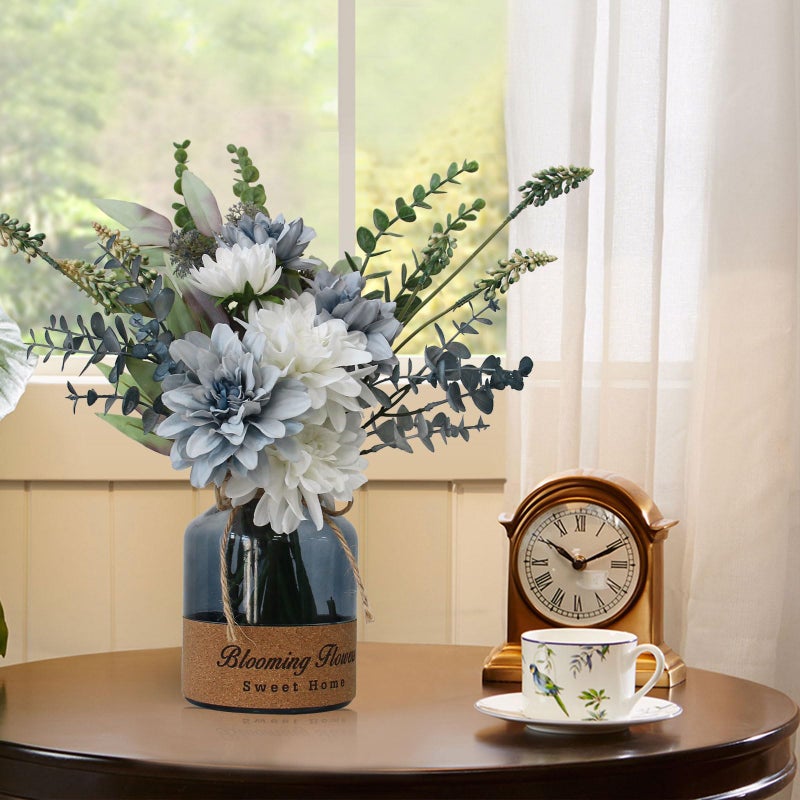 Leftover Faux Flowers in Vase,Artificial Flowers in Vase,Table Centerpieces for Dining Room,Flower Centerpieces for Tables,Fake Flowers in Vase,Kitchen Table Decor,Coffee Table Decorâ€¦ - Image 3