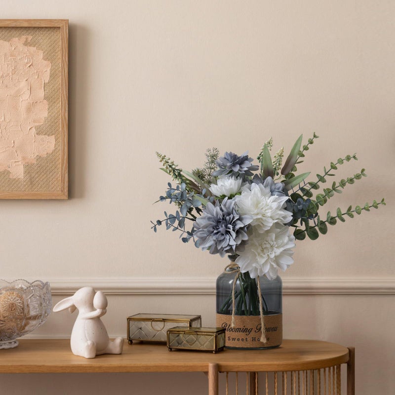 Leftover Faux Flowers in Vase,Artificial Flowers in Vase,Table Centerpieces for Dining Room,Flower Centerpieces for Tables,Fake Flowers in Vase,Kitchen Table Decor,Coffee Table Decorâ€¦ - Image 4