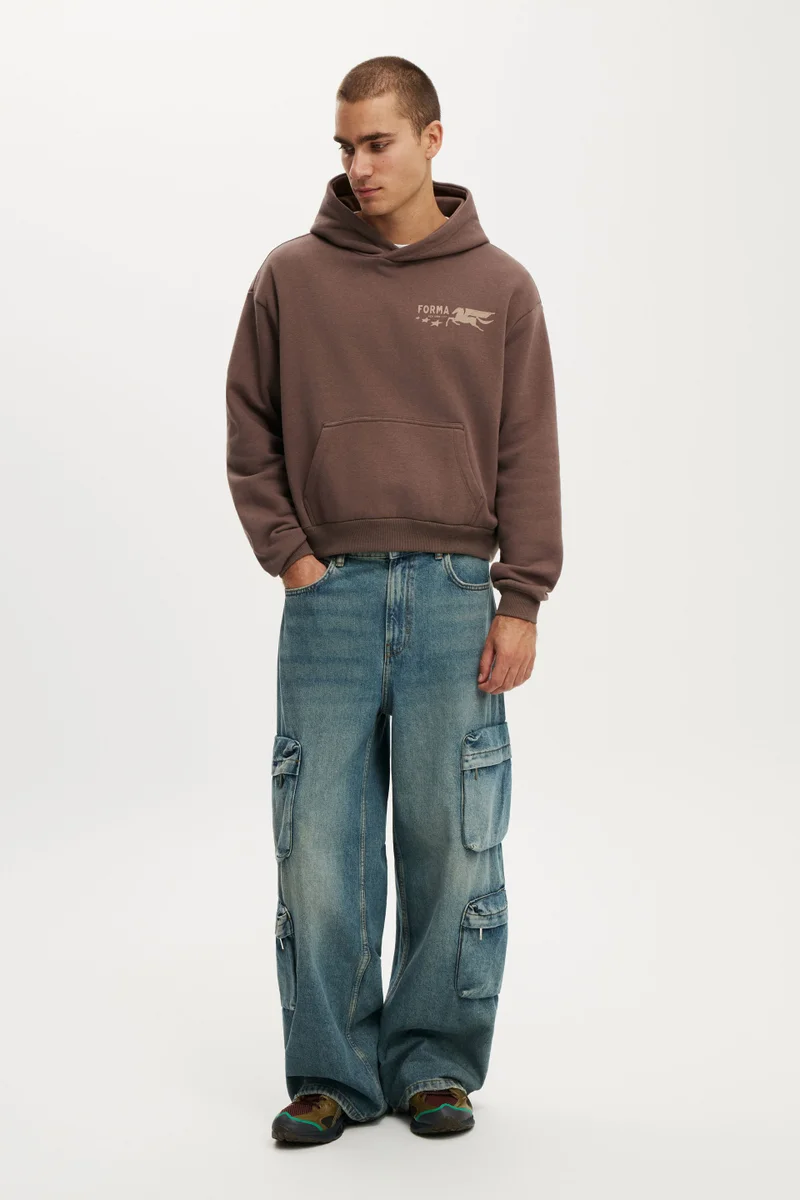 Cotton On CROPPED FIT GRAPHIC HOODIE