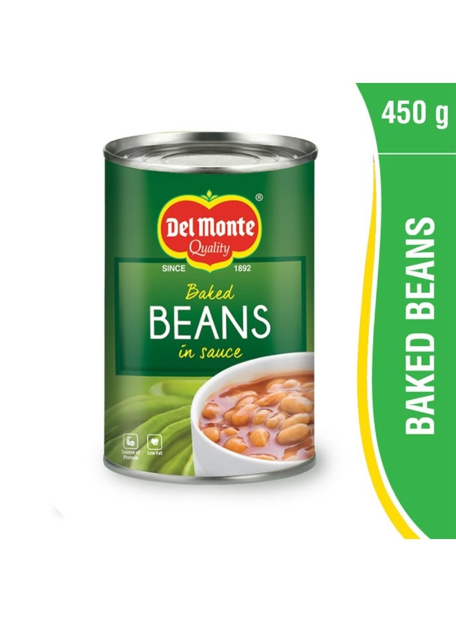 Del Monte Baked Beans, 450g | Beans in Tomato Sauce | Tangy and Flavourful | Source of Protein | Low in Fat | for Soups and Salads | Packaged Vegetable - Image 4