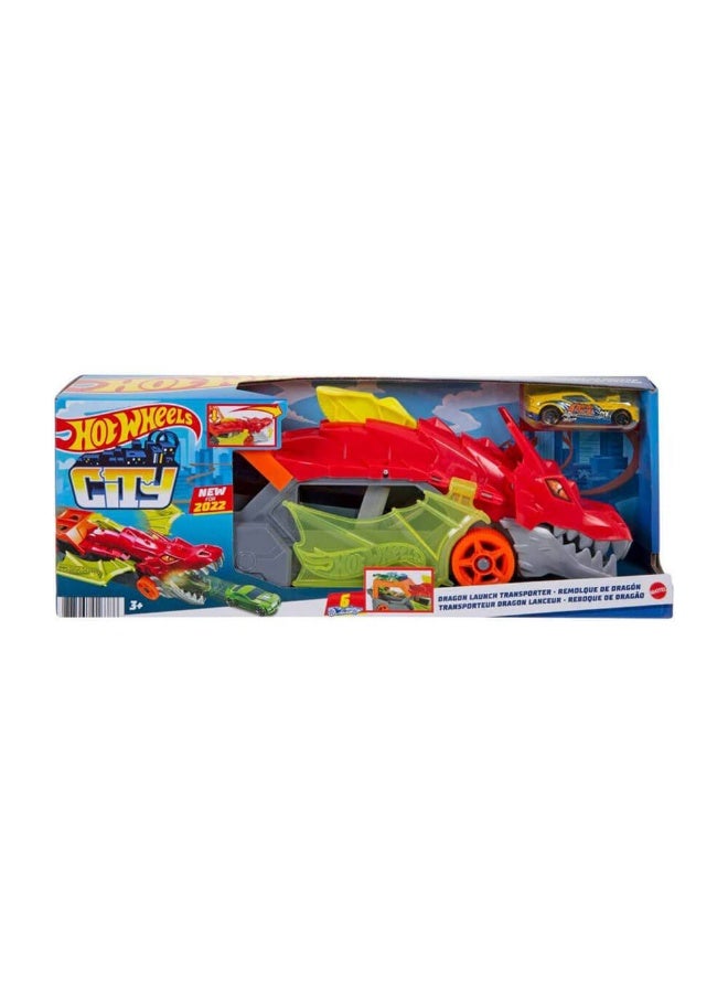 Hot Wheels City Dragon Launch Transporter Set - Image 2
