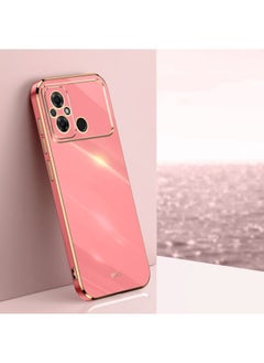 HuHa Case Cover For Xiaomi Poco C55 4G XINLI Straight Edge 6D Electroplate TPU Phone Case Hawthorn Red 