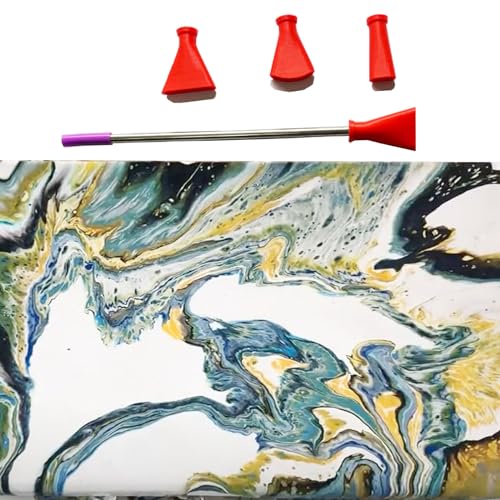 JILINWEI Stainless Steel Straw Blow Nozzles Set for Acrylic Paint Pouring Tools, Accessories Tool for Fluid Art Bloom and Dutch Pouring,4 Set Nozzles - Image 3