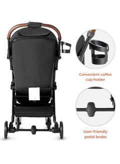 TEKNUM Teknum Travel EXPLORER 2 Auto Fold Stroller  with Grey Dad's Diaper Hand Bag - Black  - Image 4