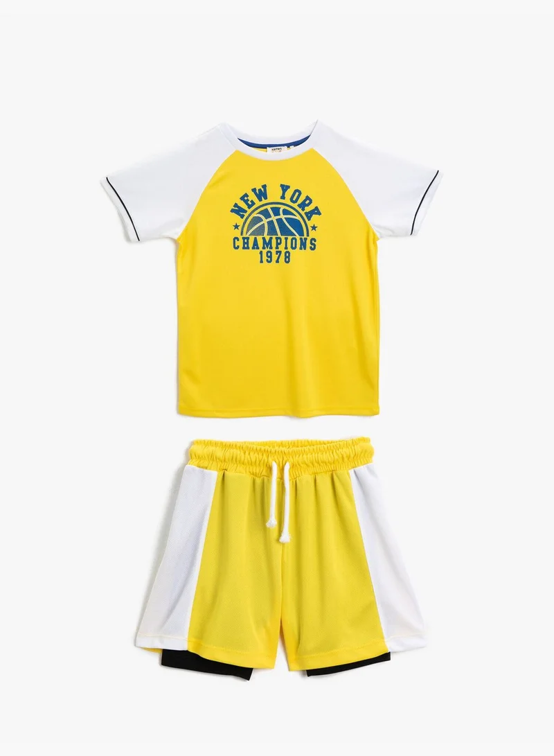 كوتون Color Blocked Shorts