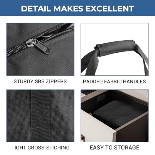 COOLBEBE 60" Sports Duffle Bag - 332L Extra Large Travel Duffel Luggage Bag with Upgrade Zipper, Sturdy & Water Resistant Long Duffle Bag for Camping Moving (Black 60inch) - Image 5