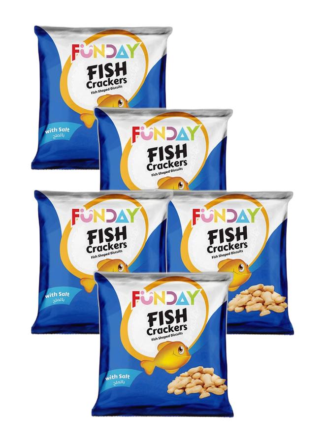 Funday Fish Crackers With Salt 36grams (Pack of 5) - Image 1