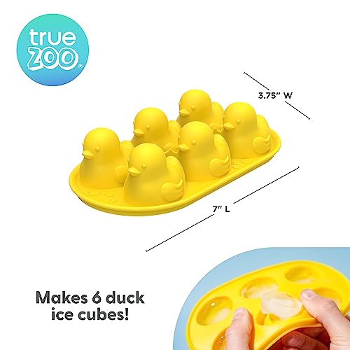 True Zoo TrueZoo Quack the Ice Duck Ice Cube Tray, Novelty Animal Ice Mold, Large, Makes 6 Ice Cubes, Yellow, Set of 1 - Image 3