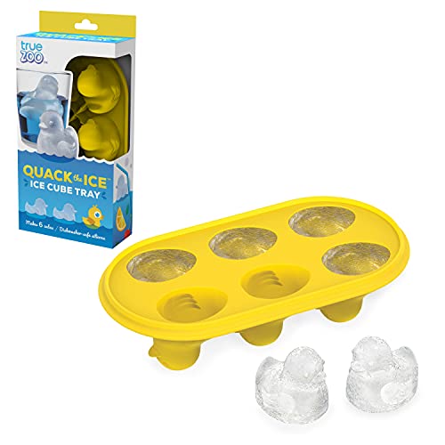 True Zoo TrueZoo Quack the Ice Duck Ice Cube Tray, Novelty Animal Ice Mold, Large, Makes 6 Ice Cubes, Yellow, Set of 1 - Image 1